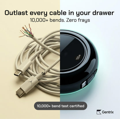 CoilPod 100W 5A Retractable USB C to USB C