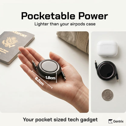 CoilPod 100W 5A Retractable USB C to USB C