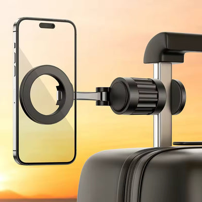 Universal Magnetic Phone Mount | Portable Foldable Stand for Airplane Seat, Train, Carry-on & Office 360° Adjustable