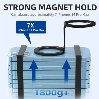 Foldable Double-Sided Magnetic Phone Ring Holder for Magnetic Kickstand Magnet Grip for iPhone 15 14 Huawei Phone Stand Holder