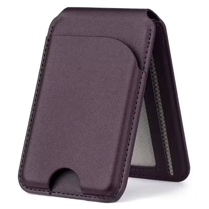 Custom RFID Slim Pu Leather Magnet Card Holder Wallet with ID Window for iphone Series