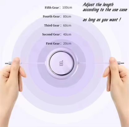 Logo Brand 100W 5A PD New Retractable Quick Charge 27w USB C to USB C Fast Charging Portable Retractable USB Cable