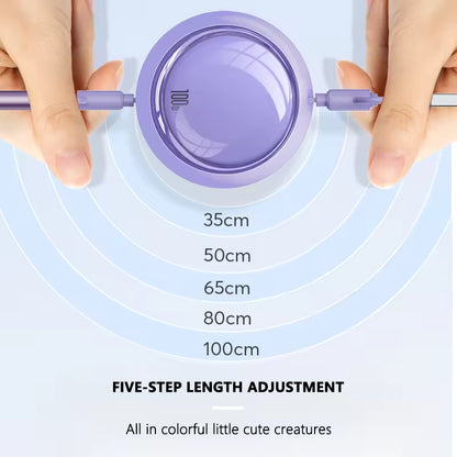 Customized Logo 100W 5A Retractable USB Charger Cable Promotional Gift for Camera Computer Multi-functional 4 1 Fast Charging