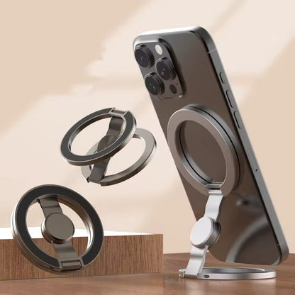 New Double-sided Magnetic Gyroscope Ring Buckle Phone Holder Desktop Foldable Super Strong Magnetic Lazy Holder