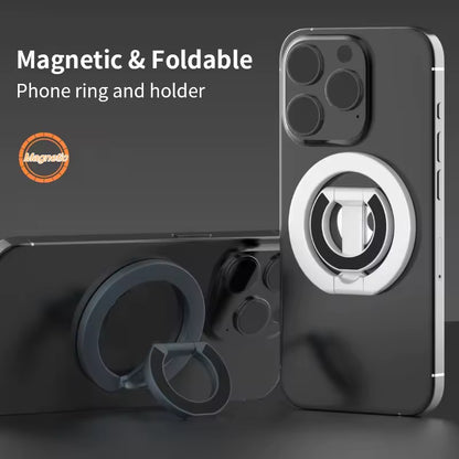 Hot Selling Wholesale Gift Set Double-Side Magnetic Suction Foldable Phone Ring Holder for iphone for All Mobile Phones Bracket