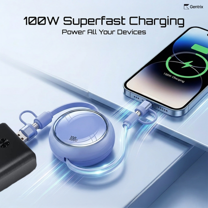 CoilPod - 100W 5A Retractable Charger 4 in 1