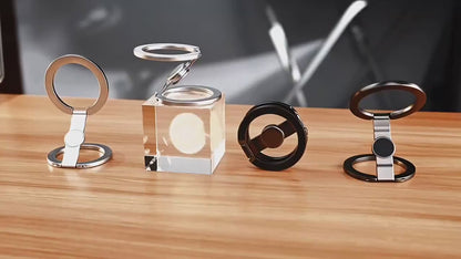 New Double-sided Magnetic Gyroscope Ring Buckle Phone Holder Desktop Foldable Super Strong Magnetic Lazy Holder