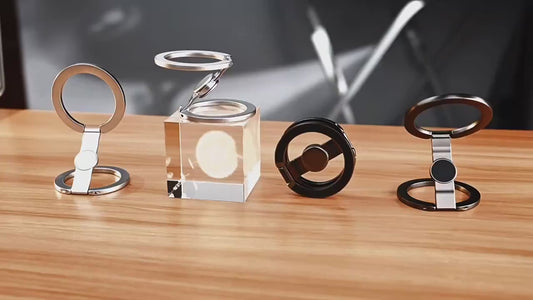 New Double-sided Magnetic Gyroscope Ring Buckle Phone Holder Desktop Foldable Super Strong Magnetic Lazy Holder
